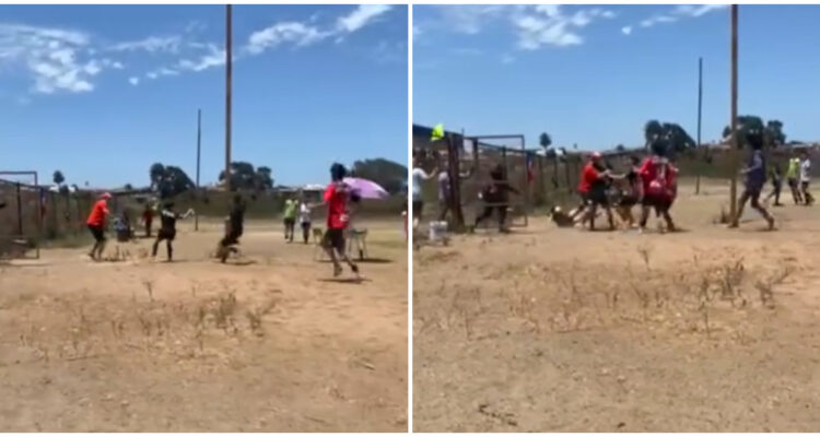 el momento en que árbitra Claudia Armijo es agredida en La Serena