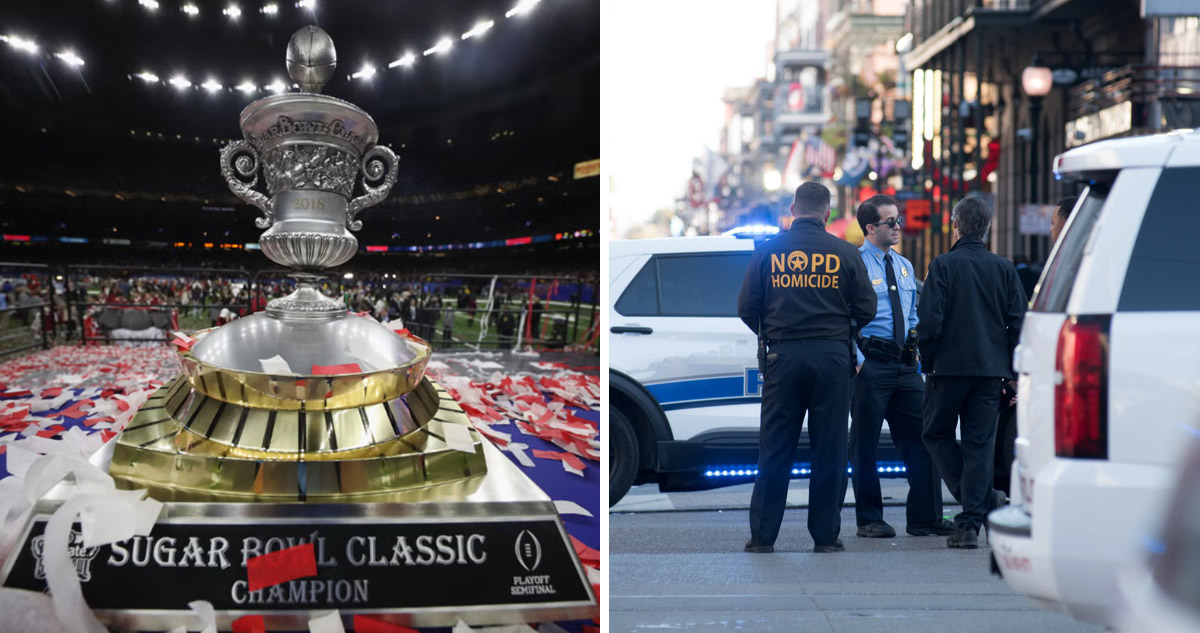 Icónico “Sugar Bowl” fue suspendido tras atentado en Nueva Orleans.