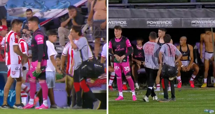 Hinchas argentinos le robaron a los jugadores de Instituto en pleno amistoso.