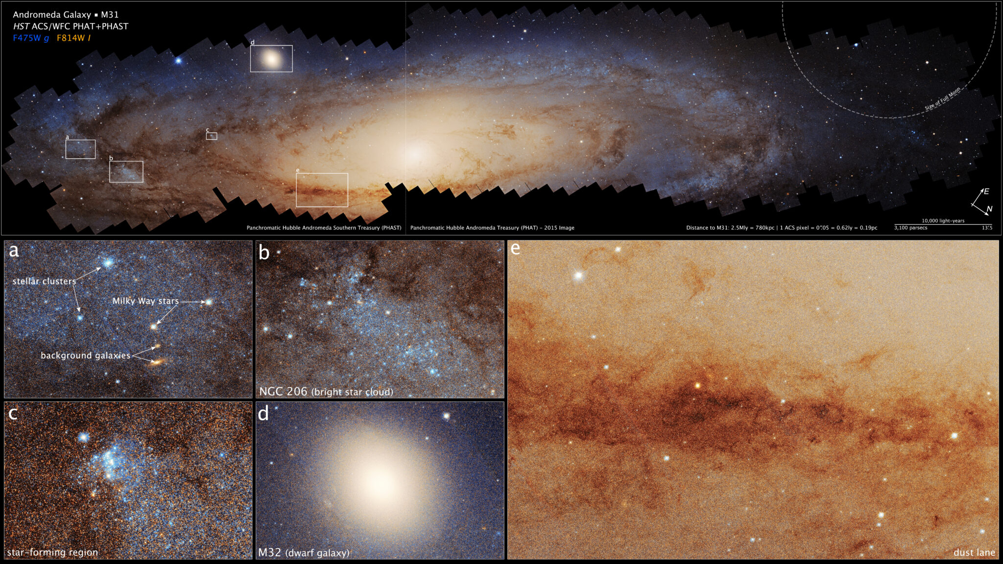 El Hubble completó la imagen más detallada de la galaxia Andrómeda