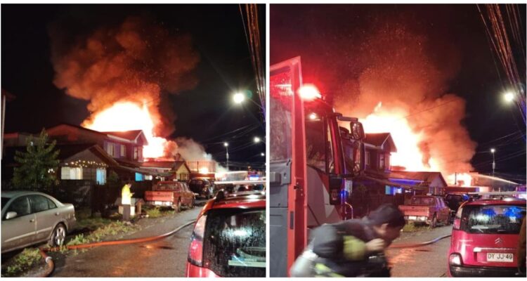 Incendio en vivienda de Llanquihue