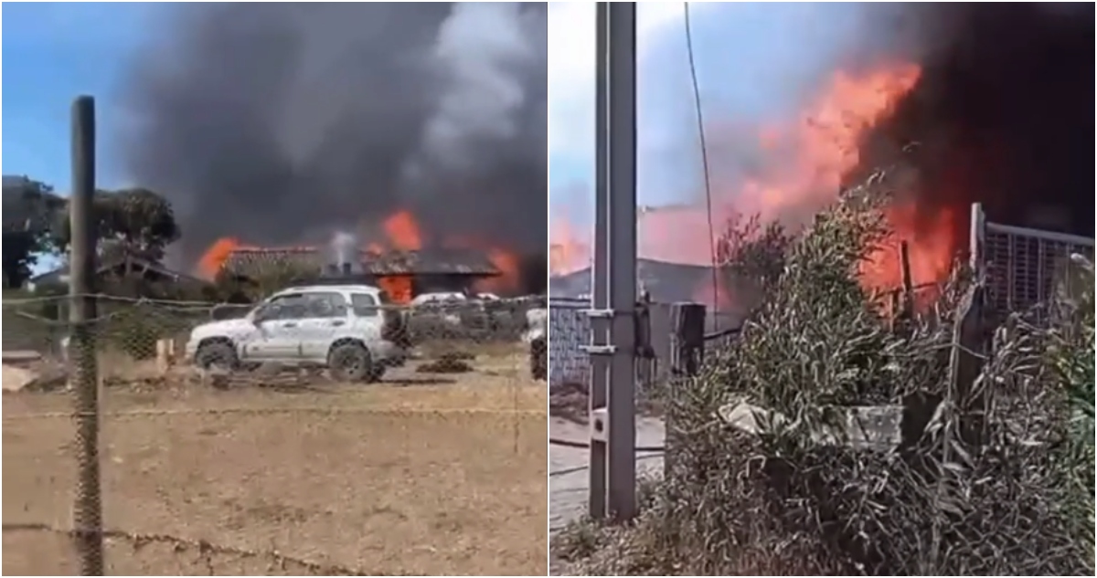 INCENDIO DE VIVIENDA EN ISLA SANTA MARÍA