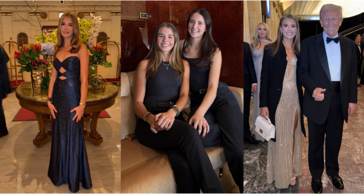 Kai Trump, su abuelo y su amiga latina