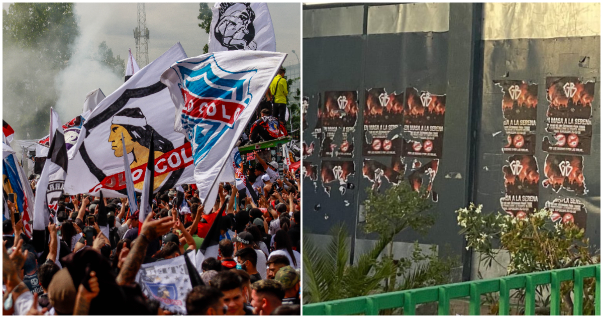 La Garra Blanca de Colo Colo y los afiches pegados en el CDA