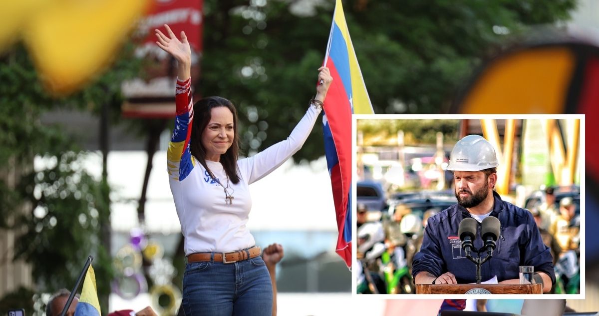 Machado agradece al presidente Boric su “firme posición” para defender la democracia en Venezuela