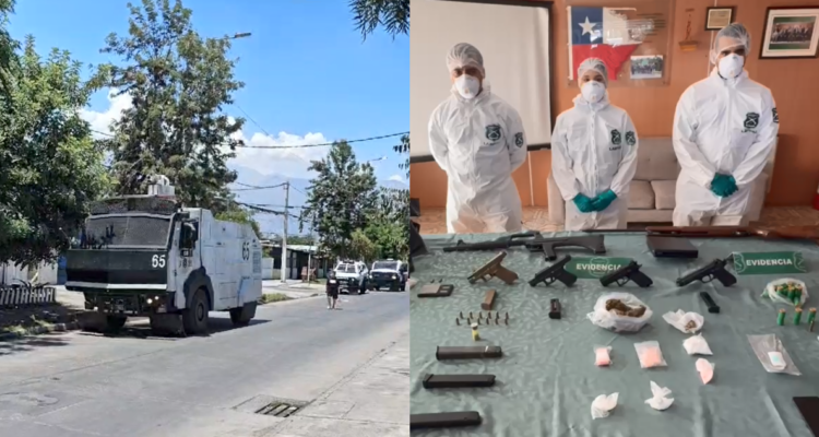 Macrooperativo policial en Legua Emergencia deja ocho detenidos: incautan diversas armas y droga