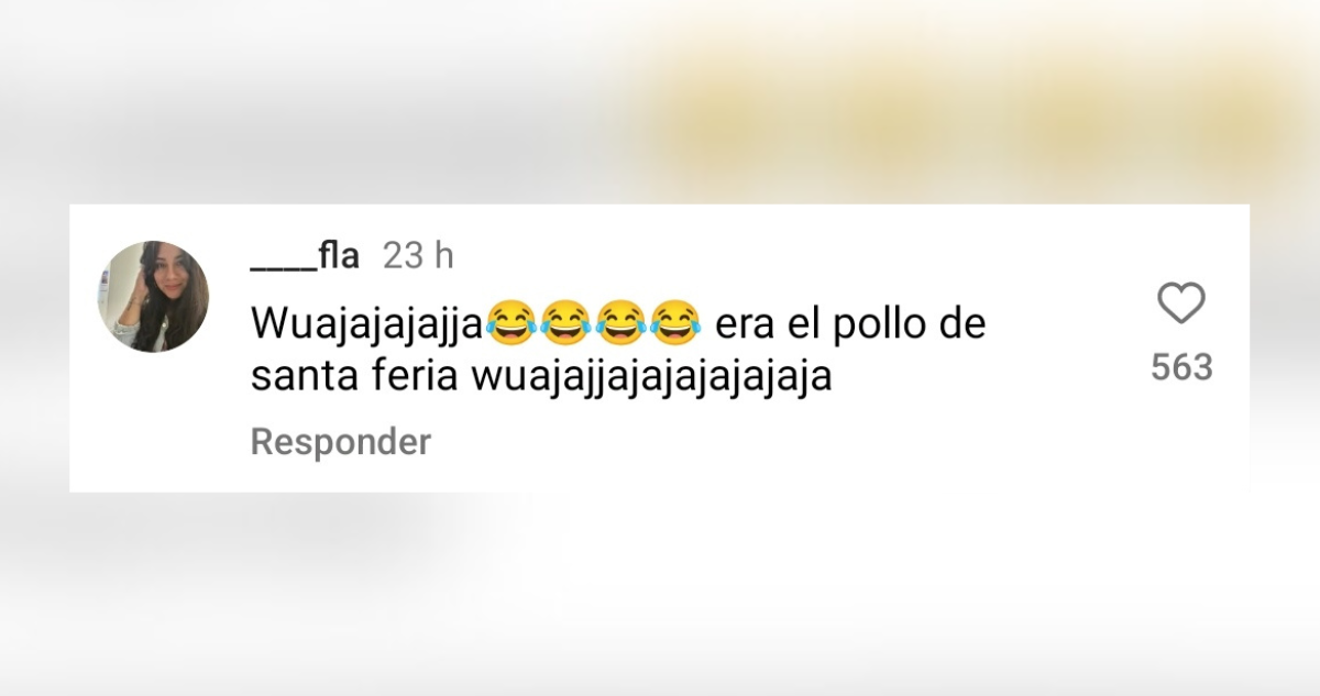 Mensaje de usuaria de Instagram
