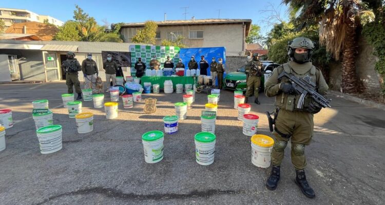 Decomiso histórico: incautan 844 kilos de metanfetamina en laboratorio de banda mexicana en Chile