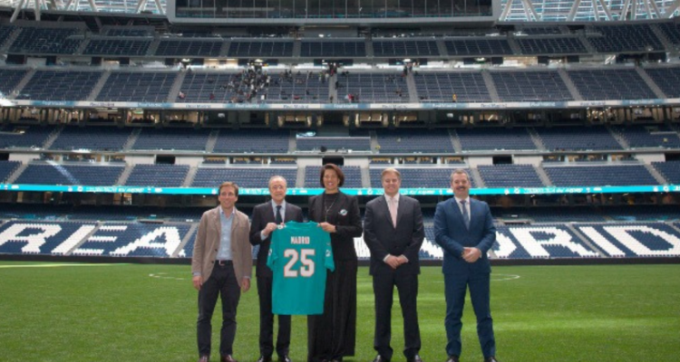 El fútbol y la NFL se unen con Miami Dolphins y el Real Madrid en el Santiago Bernabéu.