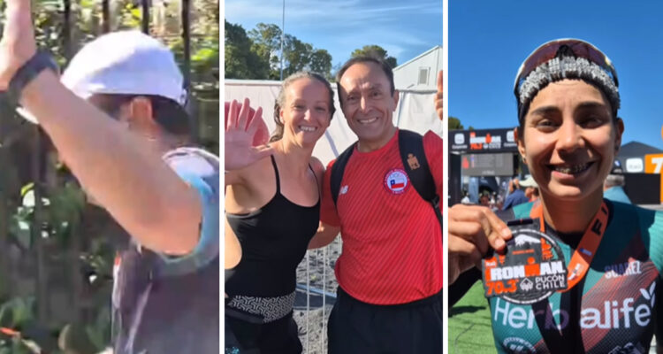 Ironman de Pucón contó con posta del ministro Jaime Pizarro, Kristel Köbrich y Lucita Poblete.