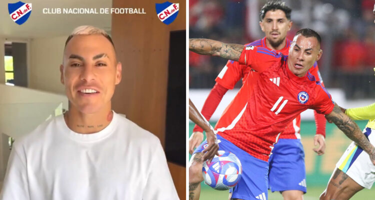 Eduardo Vargas ya figura en las redes sociales de Nacional.