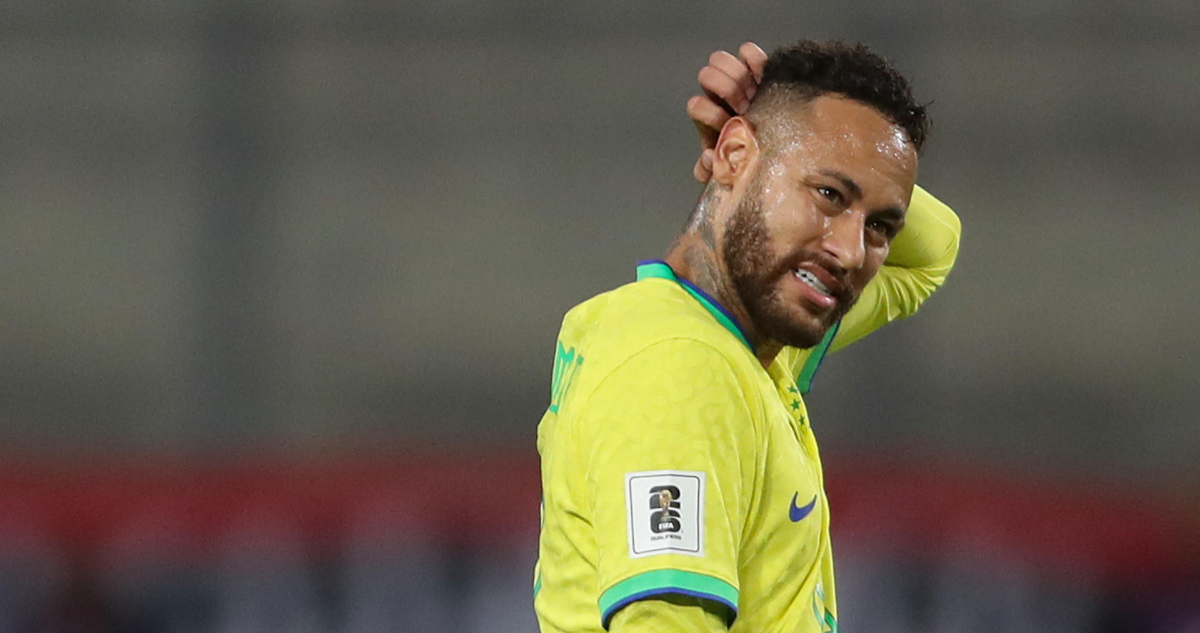 Neymar jugando para Brasil en Clasificatorias al Mundial