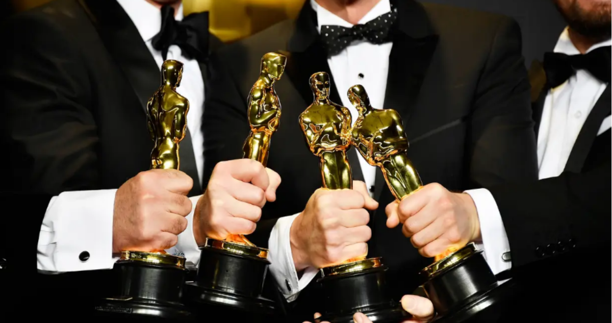 Fotografía de estatuillas de los Premios Óscar en referencia a nominados 2025