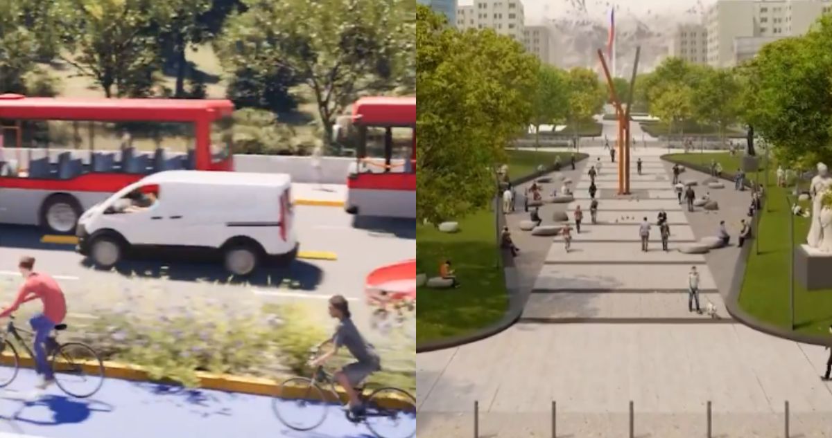 Nueva Alameda: avanzan trabajos de ciclovía que conectará Plaza Italia con Pajaritos