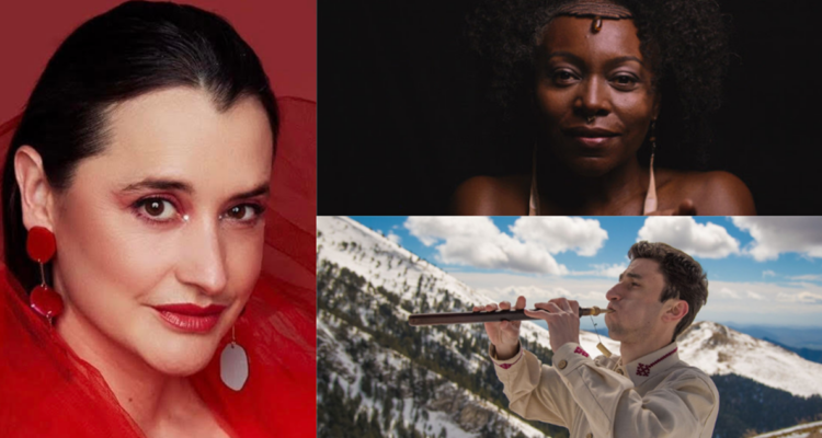 Pascuala Ilabaca (Chile), Angela Alves (Uruguay) y Arsen Petrosyan (Armenia)