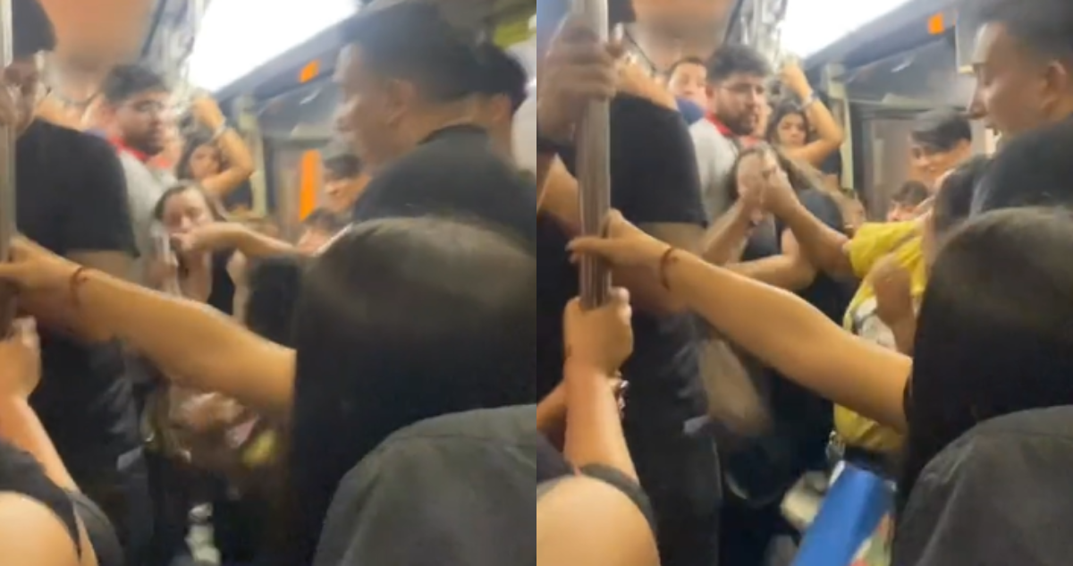 “A mí no me levantes la mano”: viralizan pelea en la Línea 5 del Metro de Santiago