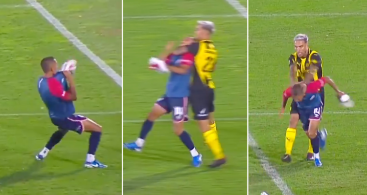 Jugador de Peñarol agrede a juvenil de Nacional en el Clásico uruguayo.