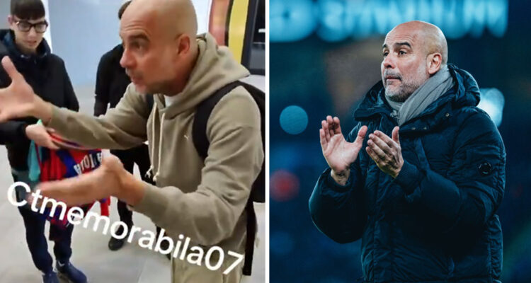 Pep Guardiola frenó a grupo de “caza autógrafos”.