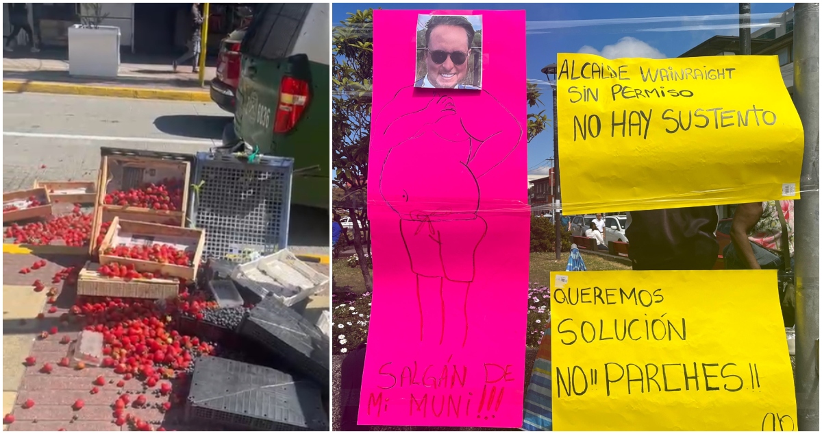 Protesta de ambulantes contra alcalde de Puerto Montt