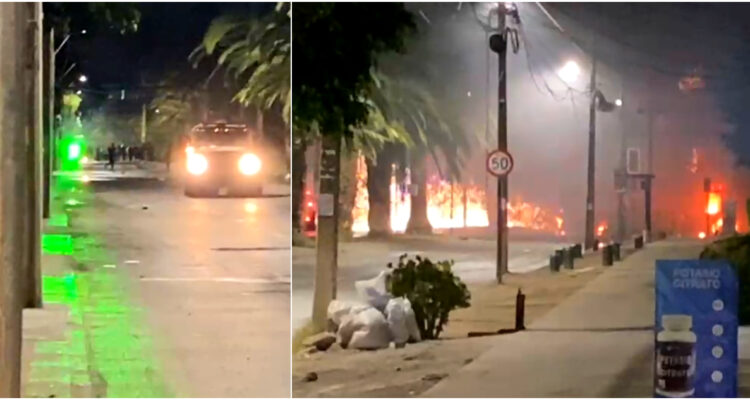 Pudahuel: Bus RED quemado e intento de saqueos deja conmemoración por muerte de barrista de Colo Colo