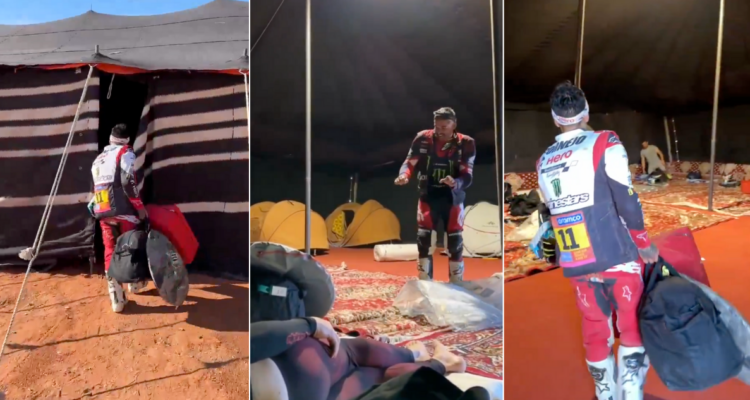 Chilenos se roban las miradas en Rally Dakar: ingresaron extenuados a sus carpas en pleno desierto