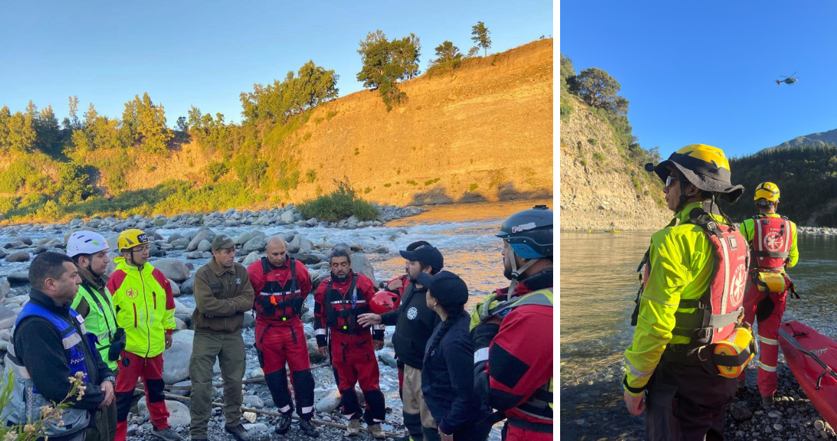 Búsqueda de hermanos ahogados en río Ñuble