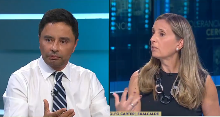 Rodolfo Carter y periodista Paula Escobar de CNN en Tolerancia Cero