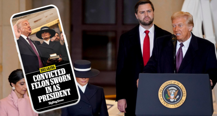 “Delincuente condenado asume como presidente”: el duro titular de la revista Rolling Stone por Trump