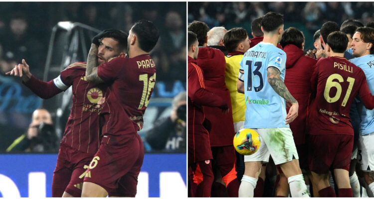 Roma tumbó a Lazio en clásico italiano: partido terminó con trifulca y exjugador de La U expulsado