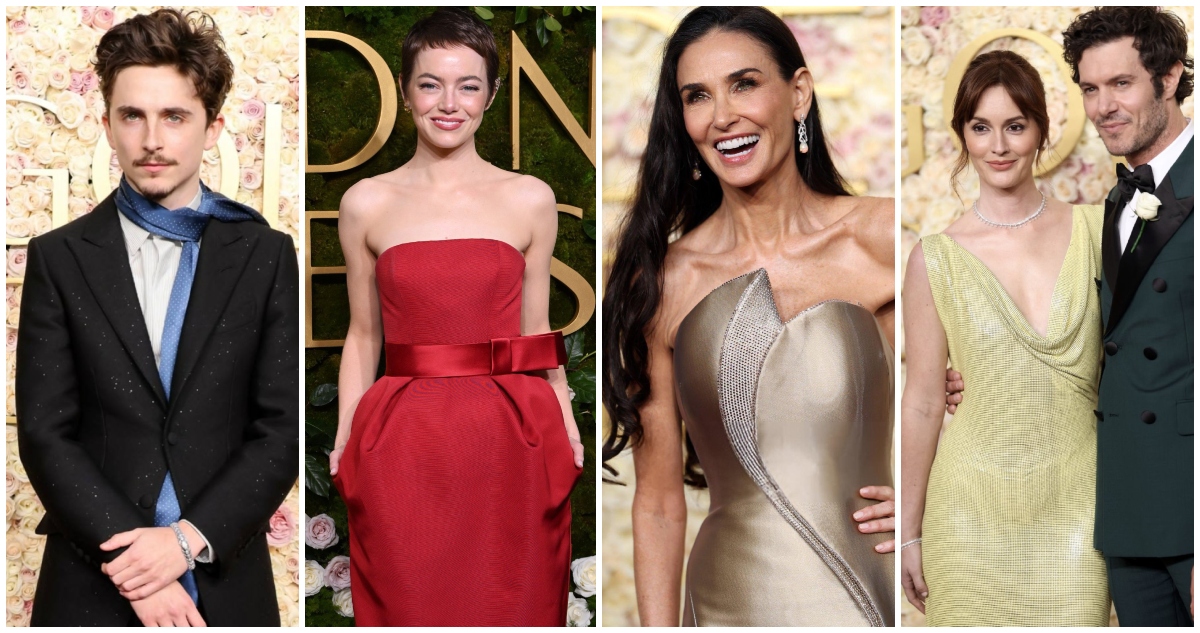 Selena, Miley, Ariana, Demi Moore y Chalamet brillan en alfombra roja de los Globos de Oro 2025