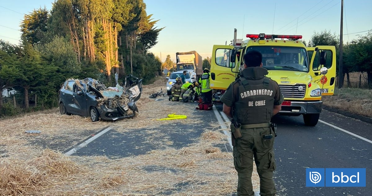 Conductor en estado crítico tras fatal accidente en ruta Lautaro - Galvarino