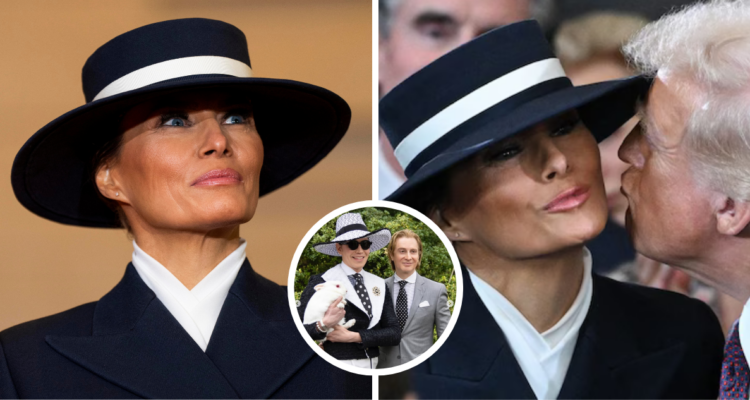 Sombrero que impidió beso de Trump a Melania en investidura fue creado por expareja de Di Mondo