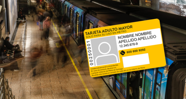 Tarjeta adulto mayor metro