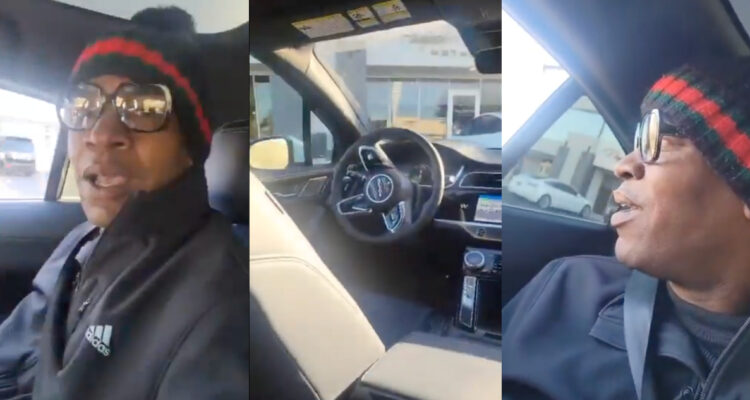 Capturas del video del hombre que quedó atrapado en un taxi autónomo