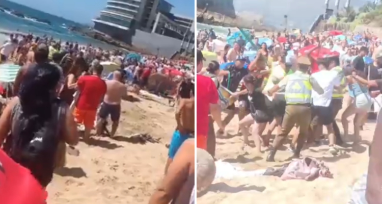 Masiva riña viña del mar