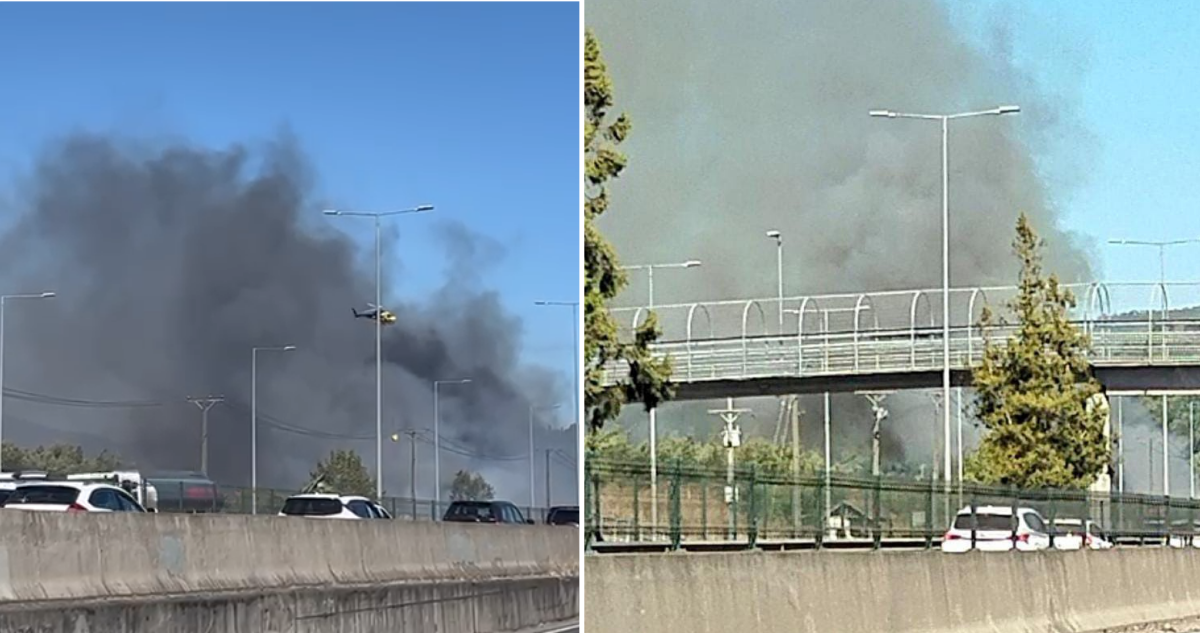 Incendio en cercanías de la rotonda general bonilla