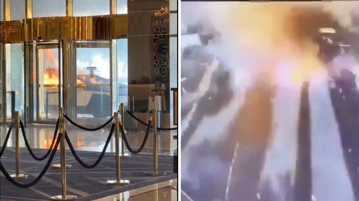 VIDEO | El momento de la explosión de una Cybertruck de Tesla en el hotel Trump de Las Vegas