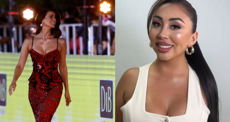 Tonka Tomicic en la Gala del Festival de Viña y fotografía de Naya Fácil en referencia a la Gala del Pueblo