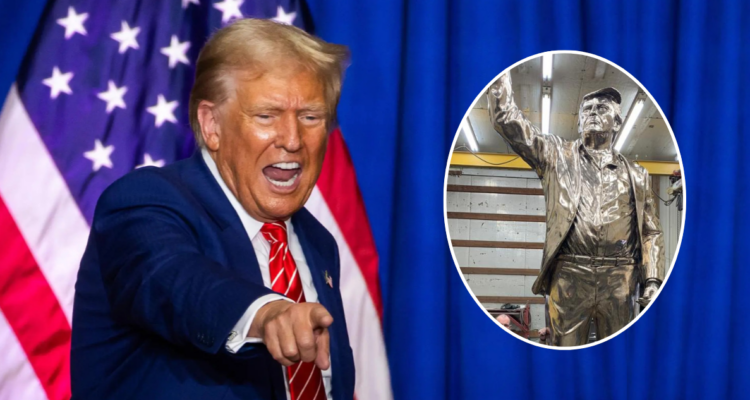 Una estatua de bronce de $1M: el regalo de los criptoinversores a Trump que recorrerá EE. UU.