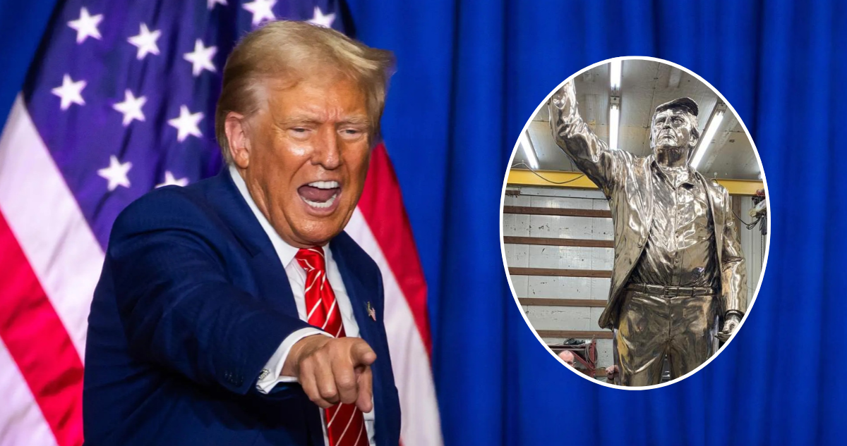 Una estatua de bronce de $1M: el regalo de los criptoinversores a Trump que recorrerá EE. UU.