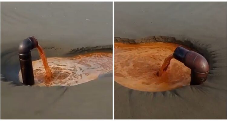 Vertimiento de líquido en playa Las Ventanas desde desaladora