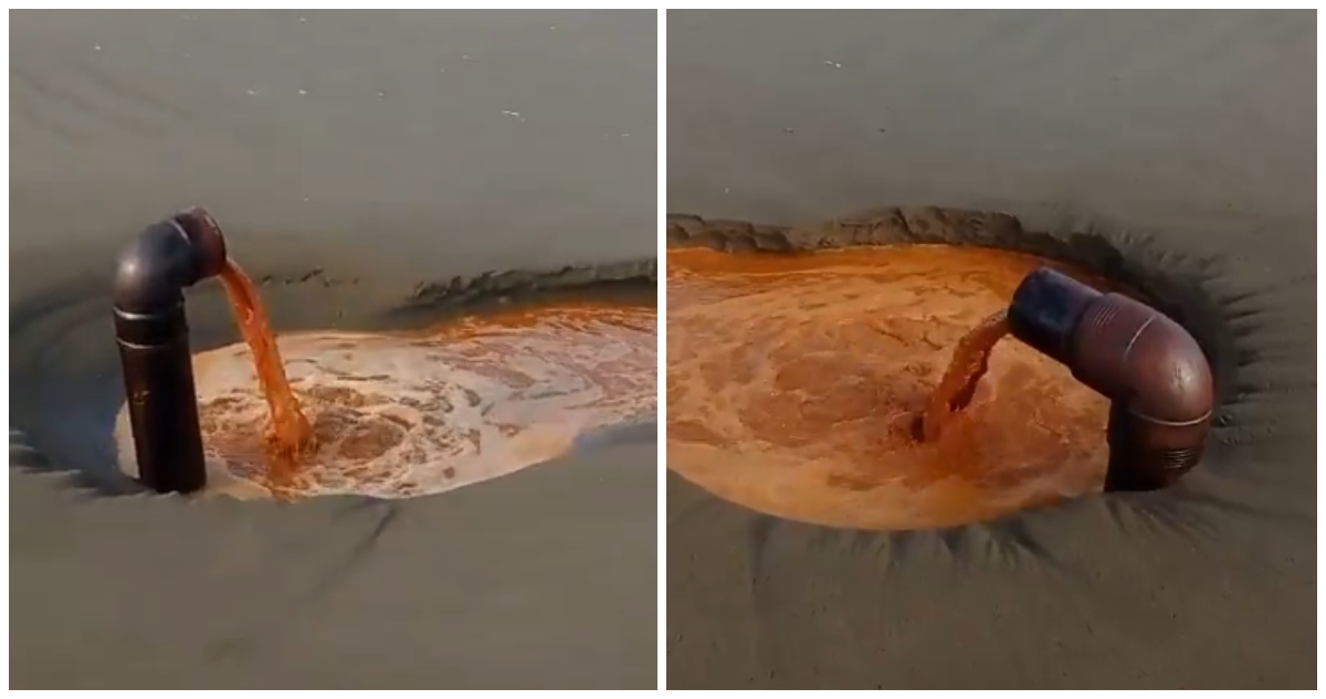 Vertimiento de líquido en playa Las Ventanas desde desaladora