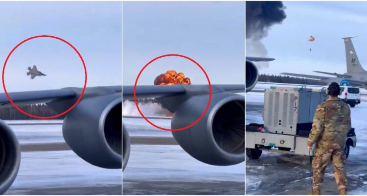 Video registra impactante accidente de un avión de combate F-35 en base aérea de Alaska: piloto eyectó