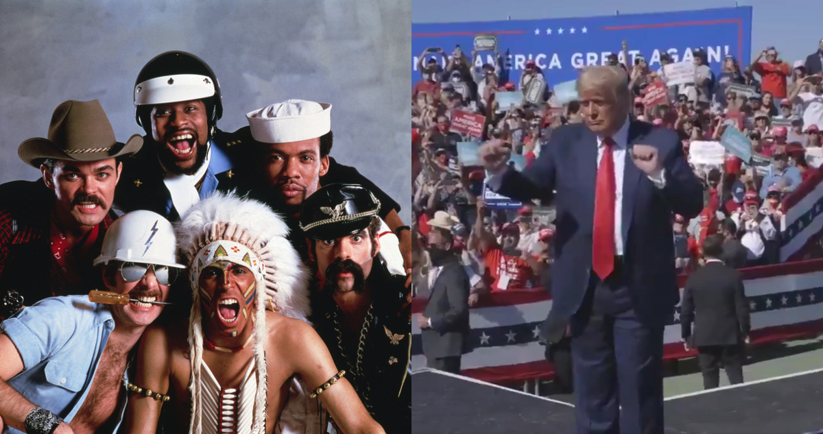 Village People y Donald Trump en referencia al uso de la canción YMCA
