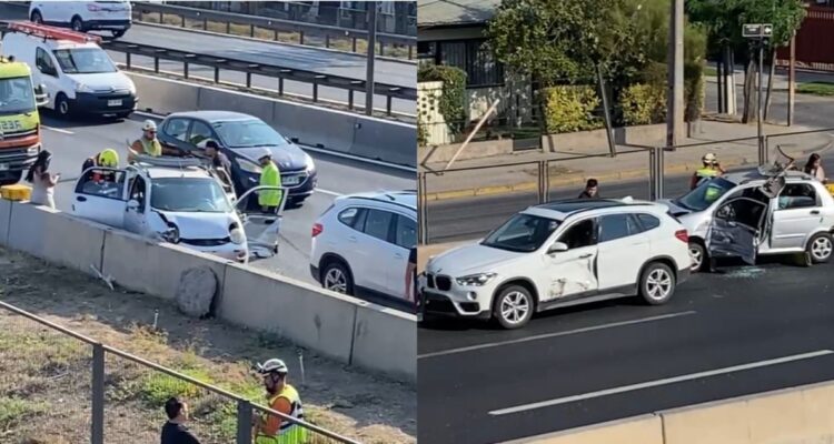 Alta congestión vehicular en Autopista Central por dos accidentes en San Miguel