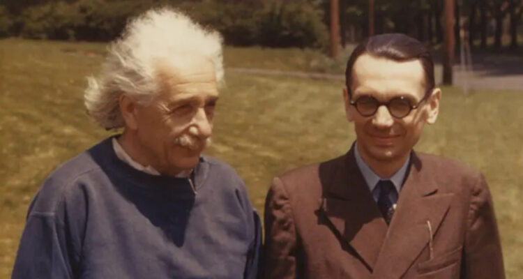 Albert Einstein y Kurt Gödel en Princeton