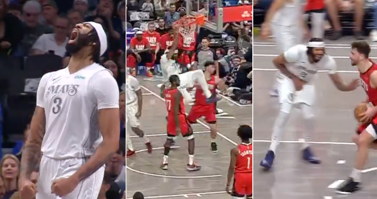 Anthony Davis tuvo un insólito debut con la camiseta de Dallas en la NBA.