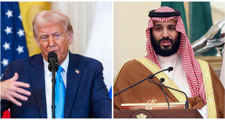 Donald Trump y el príncipe heredero saudí y primer ministro, Mohamed bin Salmán