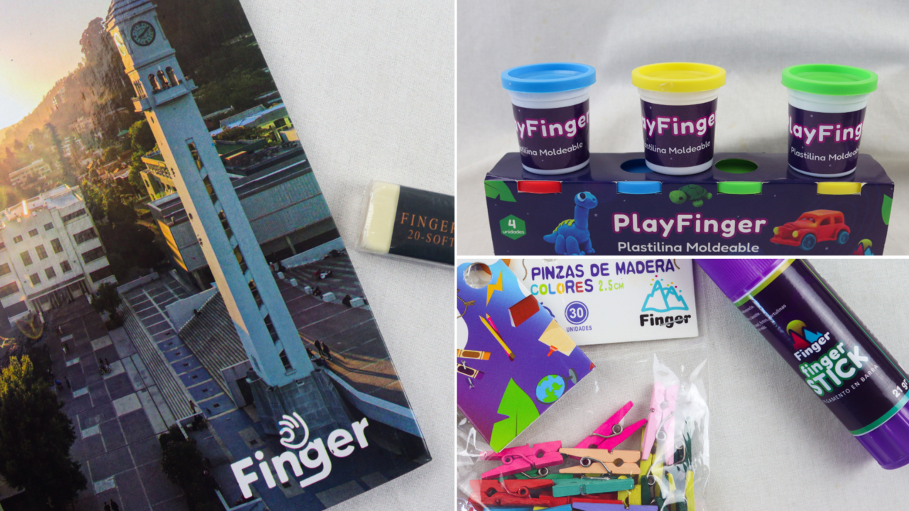 Artículos escolares de la marca Finger 