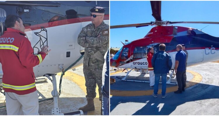 PDI indaga ataque a disparos a helicóptero que combatía incendio en la provincia de Arauco